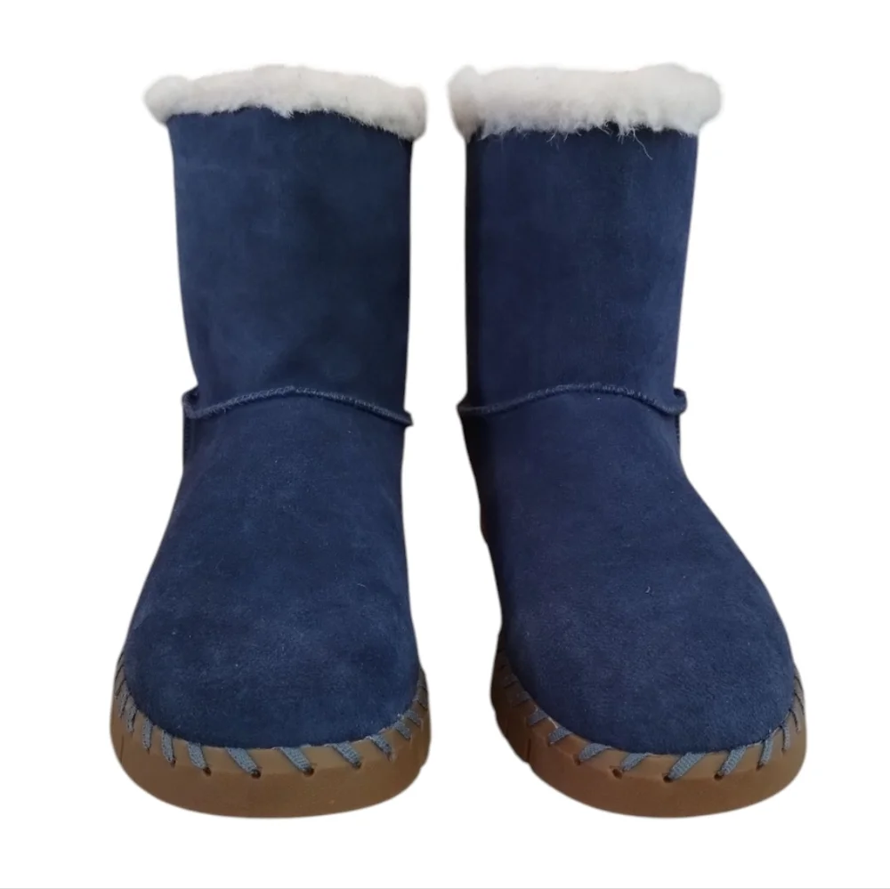 Muk Luks Womens Albany Suede Pull On Mid-Calf Boots Size 11 Women's